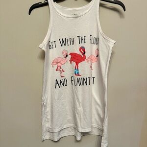 Y2K Deadstock RAINFOREST CAFE Flamingo Tank Top Small
